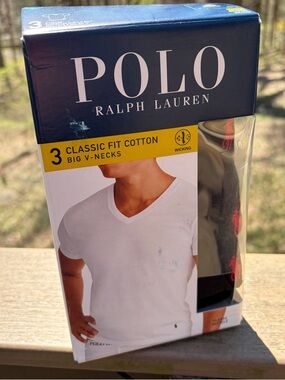 Polo Ralph Lauren Classic Fit Cotton V-Neck TShirts 3 Pack Black 3X Big Tall